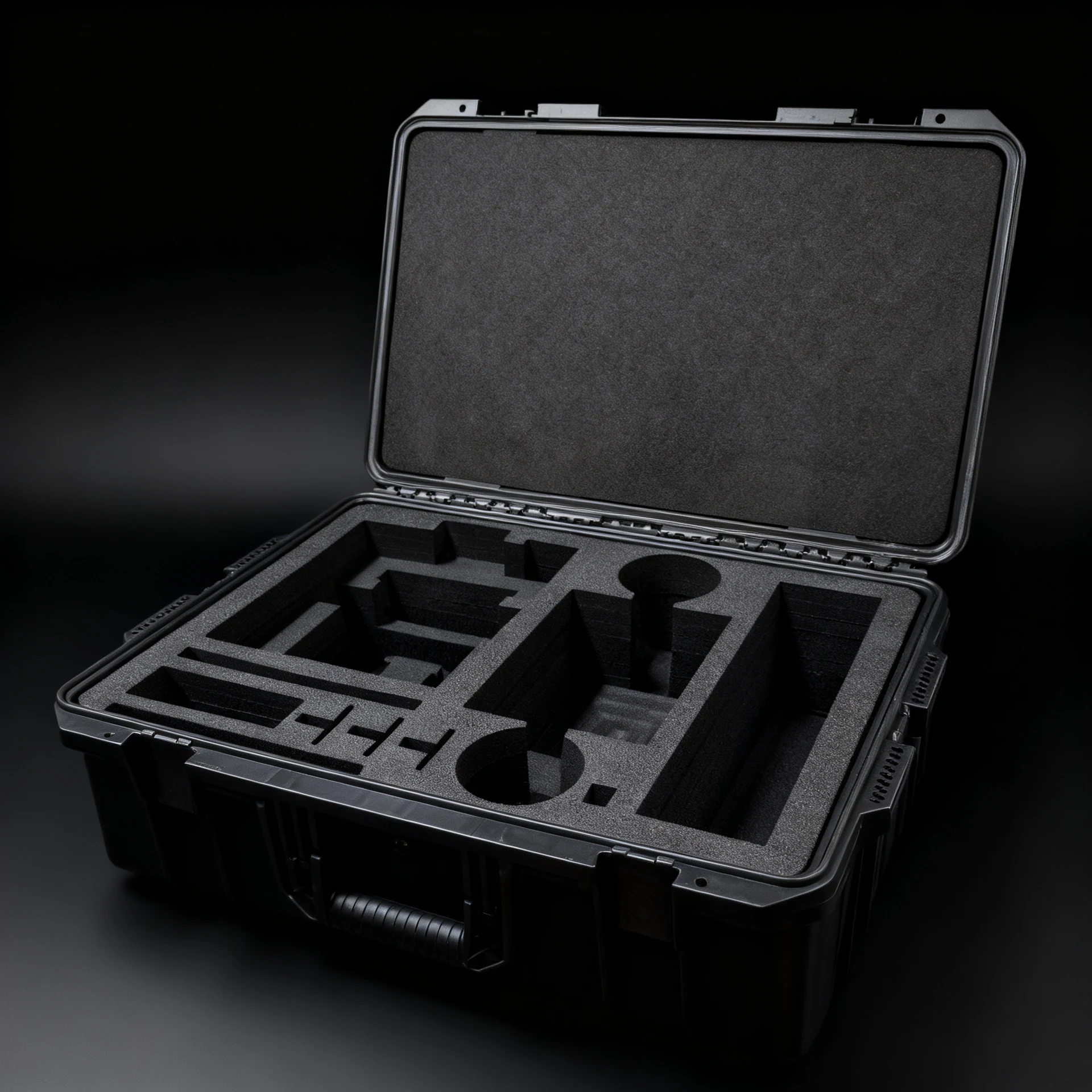 Custom case interior with fitted equipment frames, Impact Cases