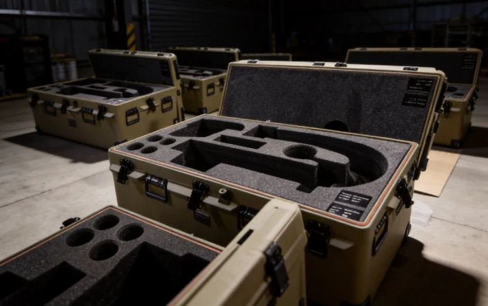 Custom engineered foam interior production at Impact Cases