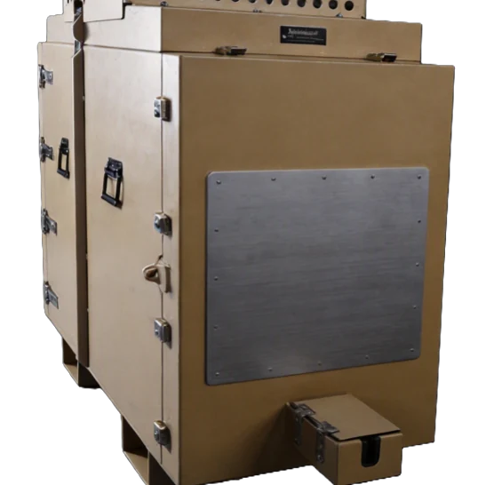 Target EMI/RFI shielded rackmount case with EMI-gasketed access panel