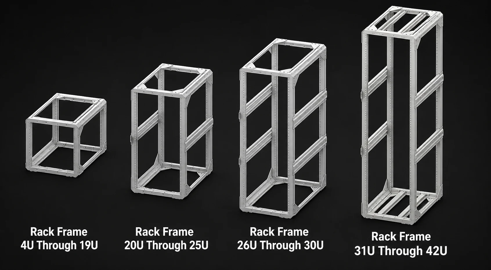 ConQuest rackmount case fleet, full lineup