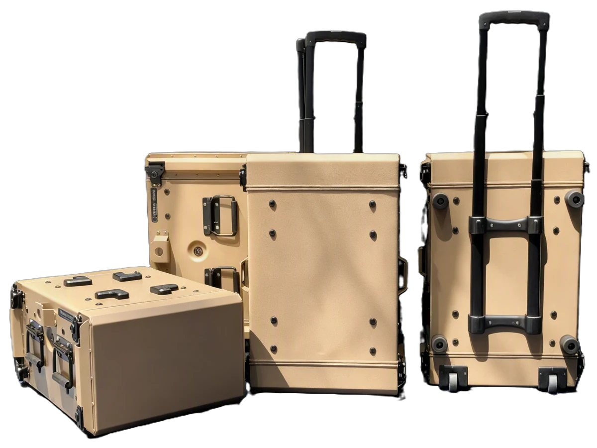 Target Half-Rack cases with telescopic handle and wheel kit
