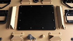 Custom recessed connector panel on Target case