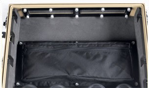 Storage pouch installed in Target case lid