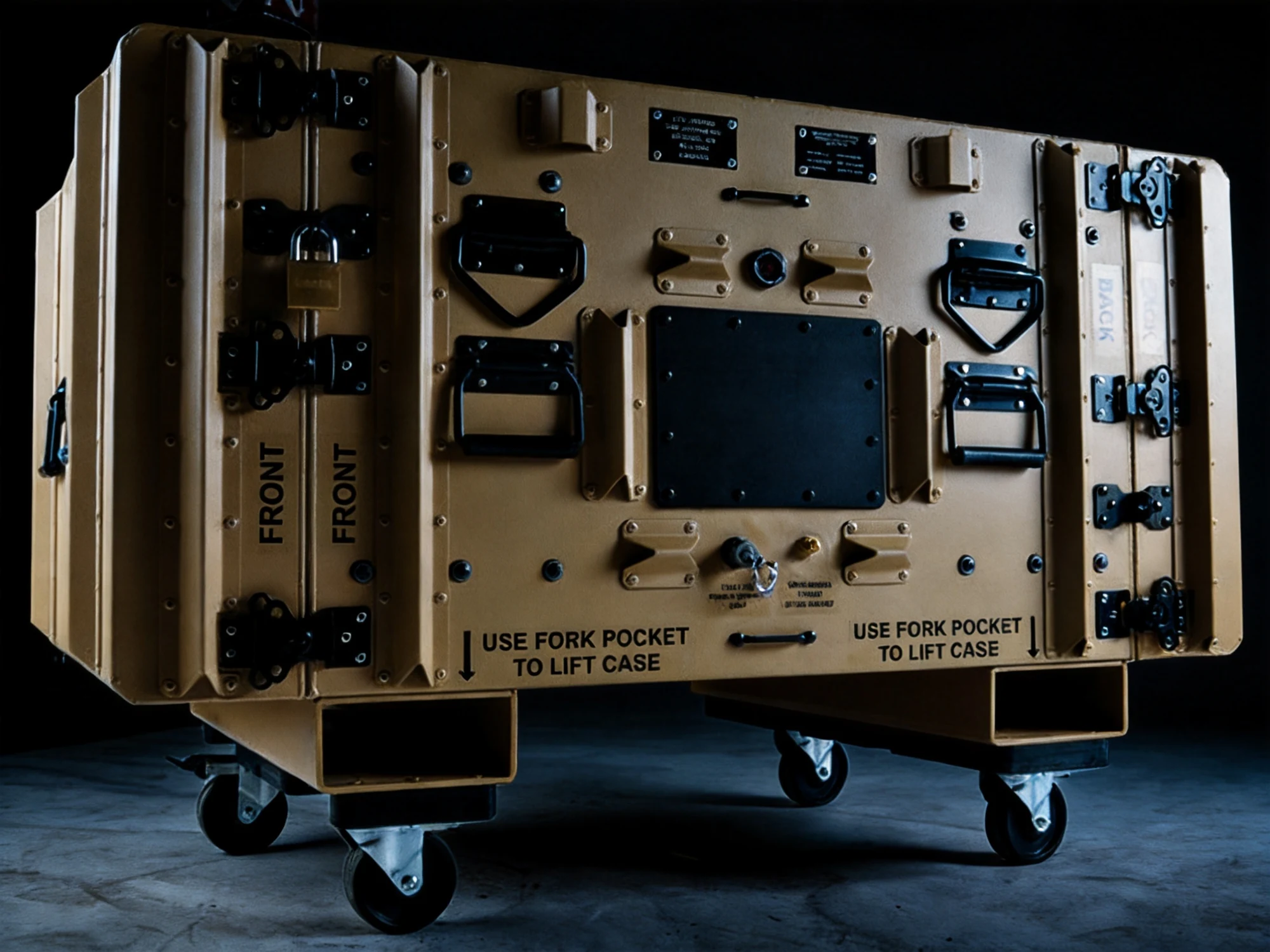 Impact Cases Target MIL-SPEC transit case on casters