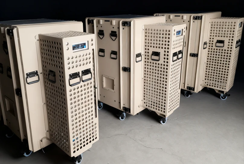 Target Climate Control System (CCS) units, group of rackmount cases