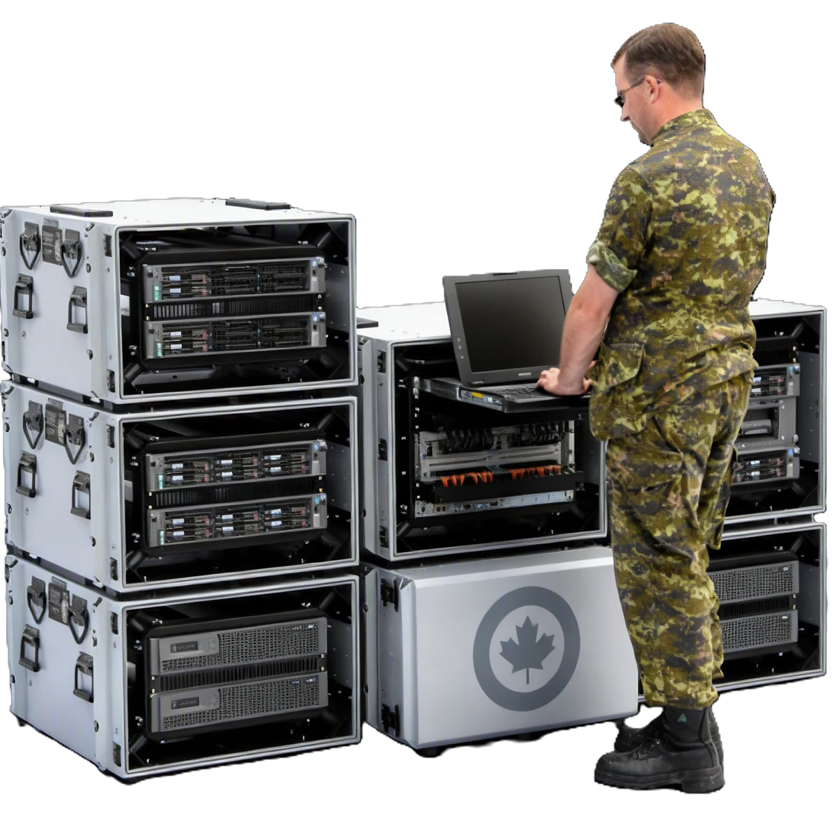 Target Military rackmount cases deployed in the field