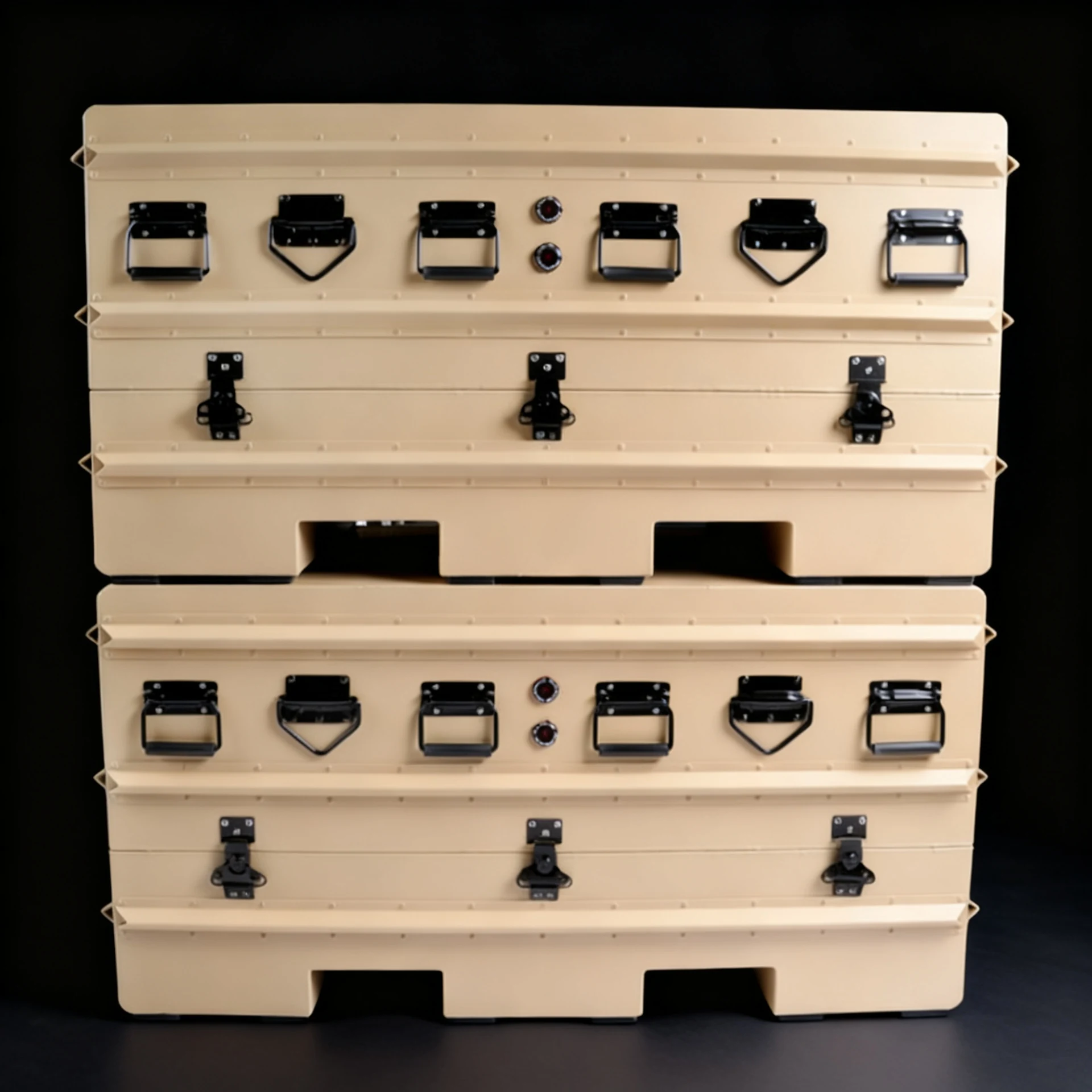 Target Military single lid cases stacked